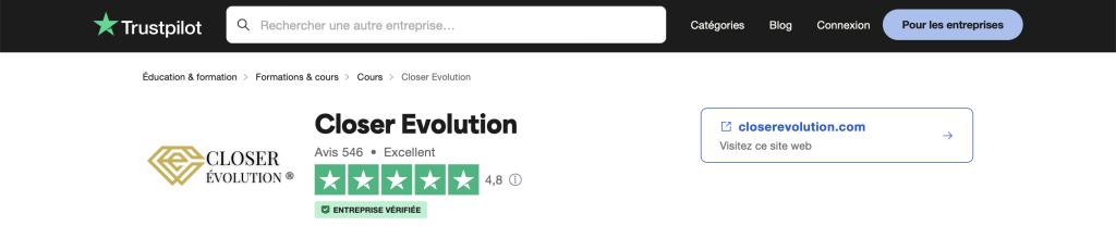 vis Trustpilot closer evolution